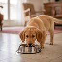 Ideal para la raza: cachorro comiendo
