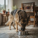 Ideal para la raza: adulto comiendo