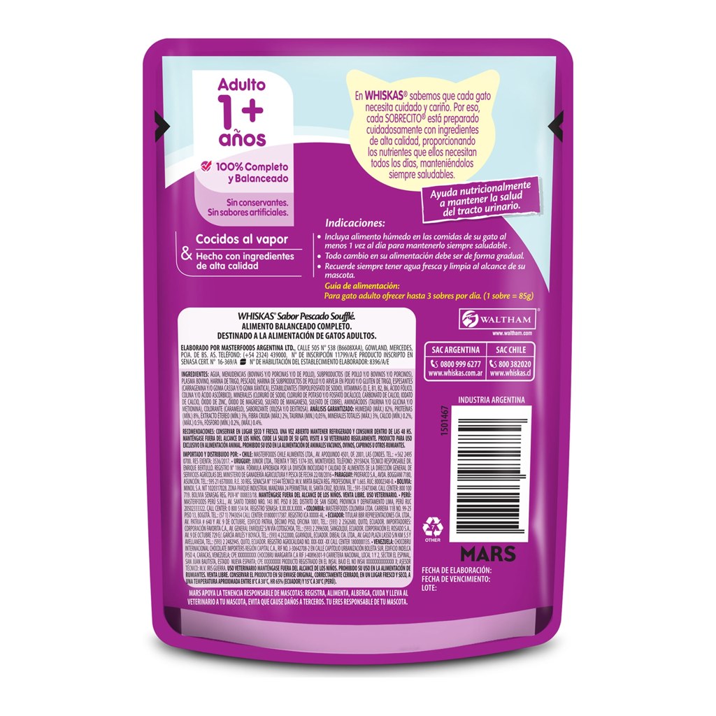 Whiskas Adulto Pescad Souffle 85Gr – foto 2
