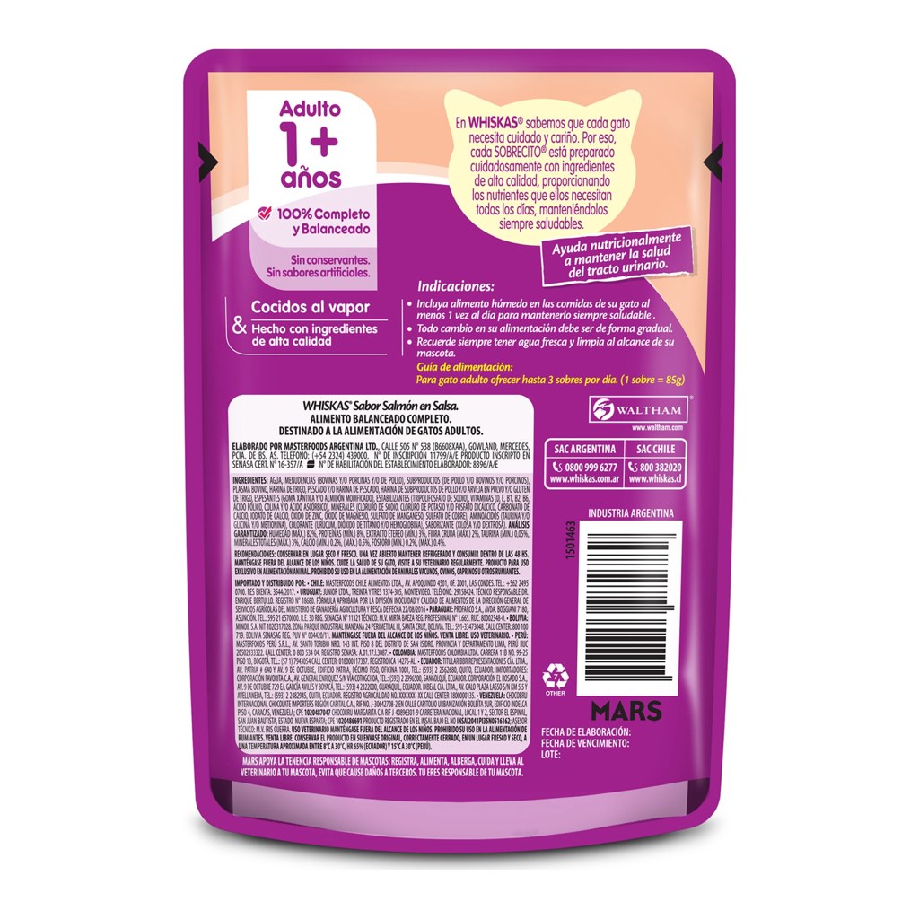Whiskas Adulto Salmon Salsa 85Gr – foto 2