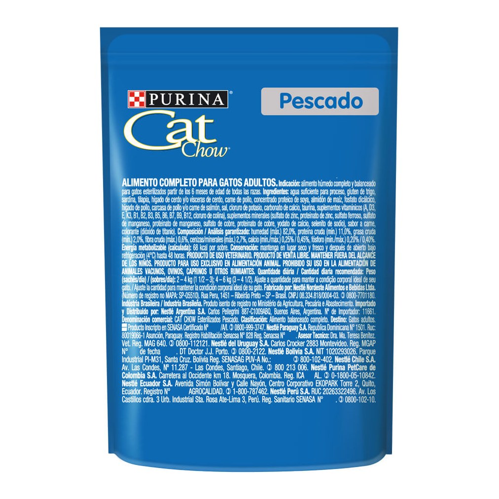 Cat Chow Esteril Pescado 85Gr – foto 2
