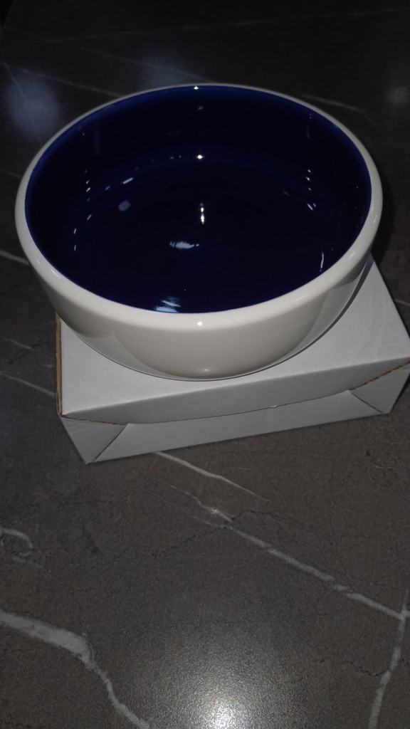 Comedero Cerámica Azul 13Cm
