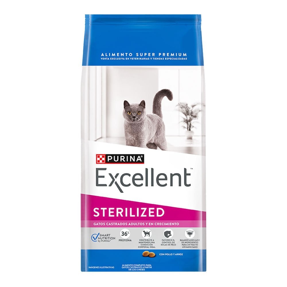 EXCELLENT Gatos Sterilized 7,5 Kg. X 1