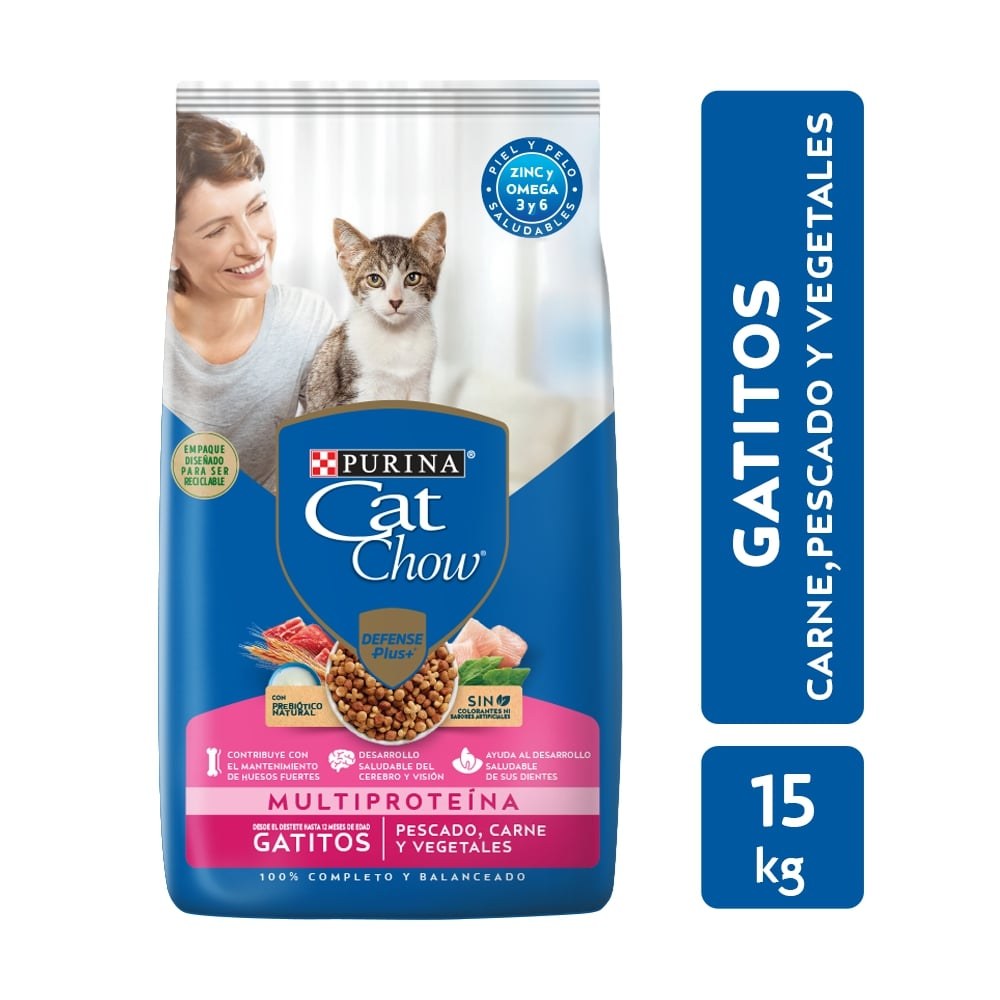 CAT CHOW GATITOS 15 Kg.