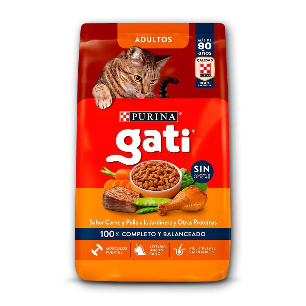 GATI Carne, Arroz y Maiz 15 Kg.