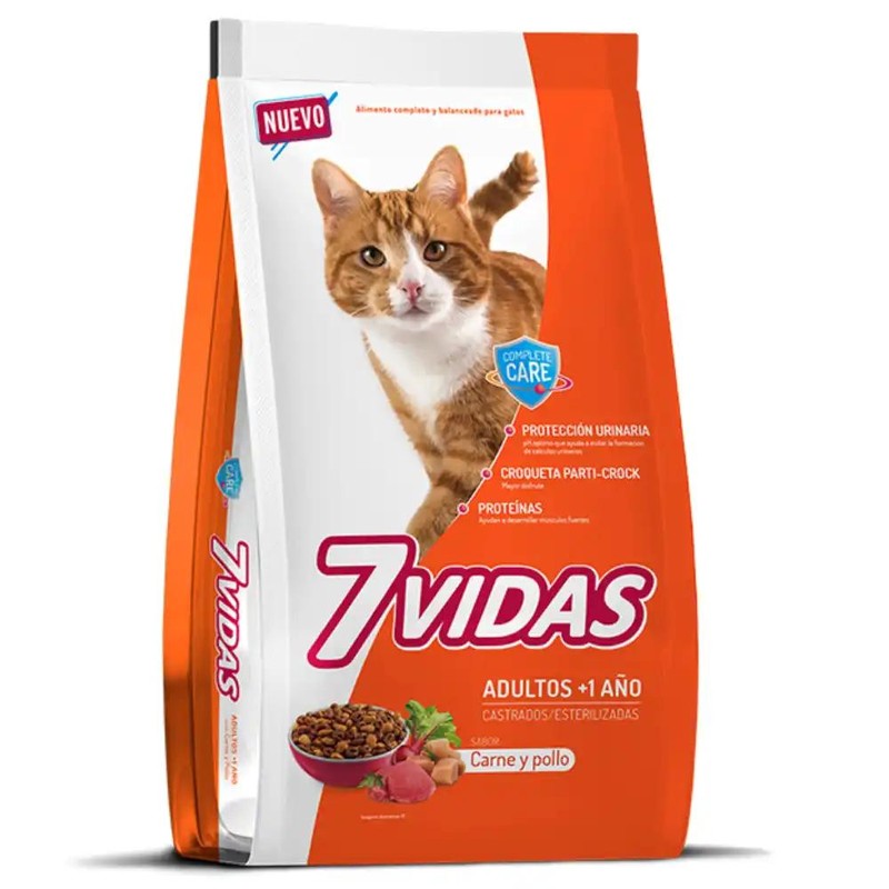 7 Vidas X 10Kg Carne Y Pollo
