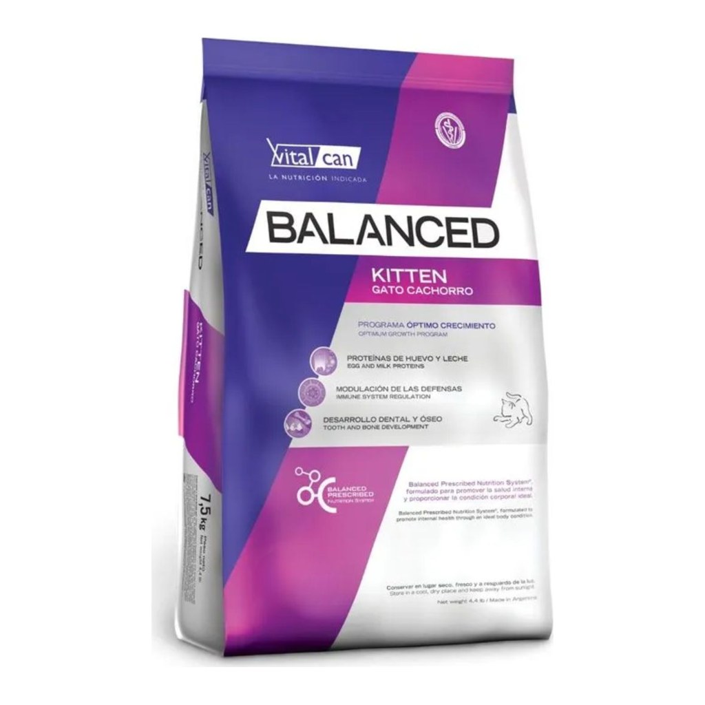[VIT010] Balanced Gato Kitten X 7,5Kg