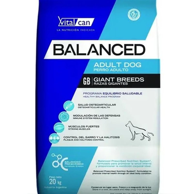 [VIT024] Balanced Perro Adulto Raza Gigante X 20Kg