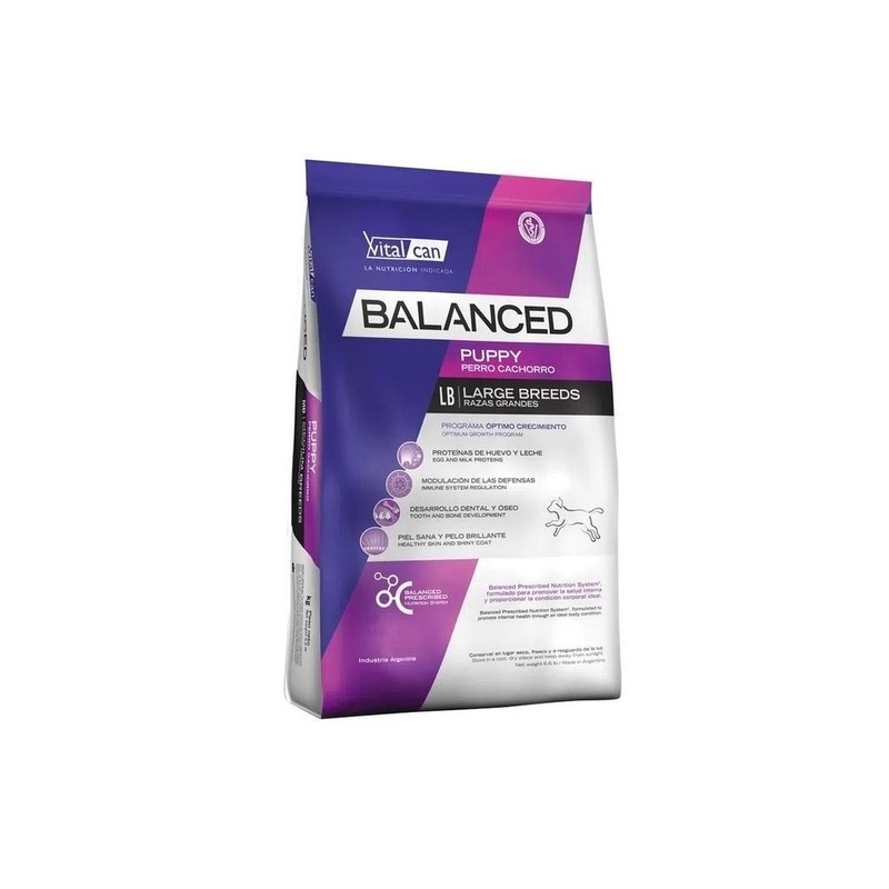 [VIT038] Balanced Perro Cachorro Raza Grande X 20 +2Kg