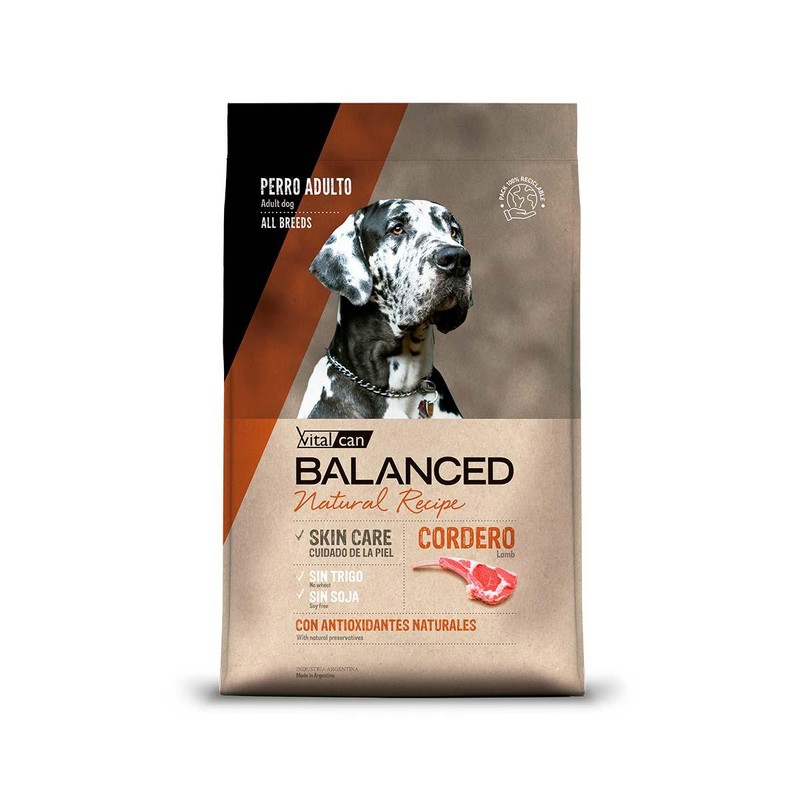 [VIT198] Balanced Perro Natural Recipe Cordero X 3Kg