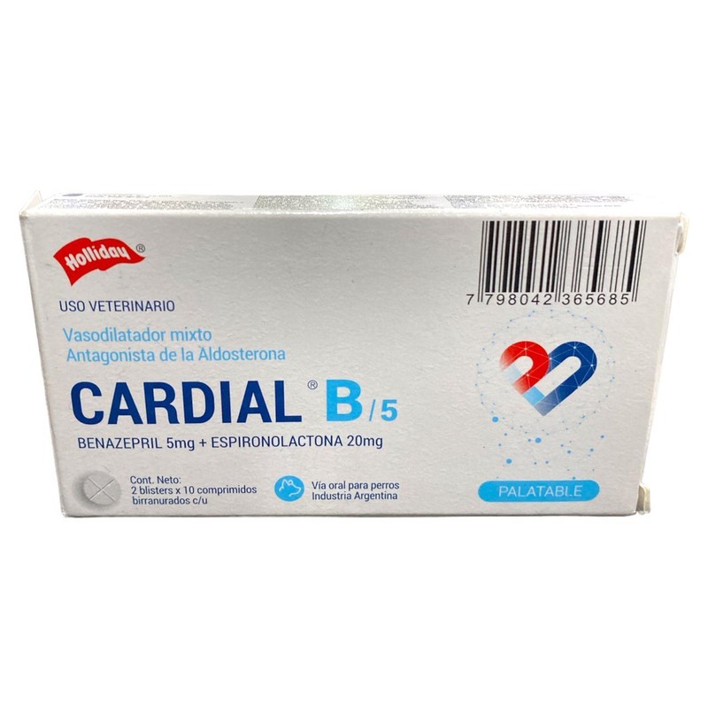 [MED179] Cardial "B"  5 Mg X 20 Comp