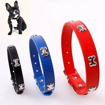 Collar Cuero C/ Hueso Y Strass
