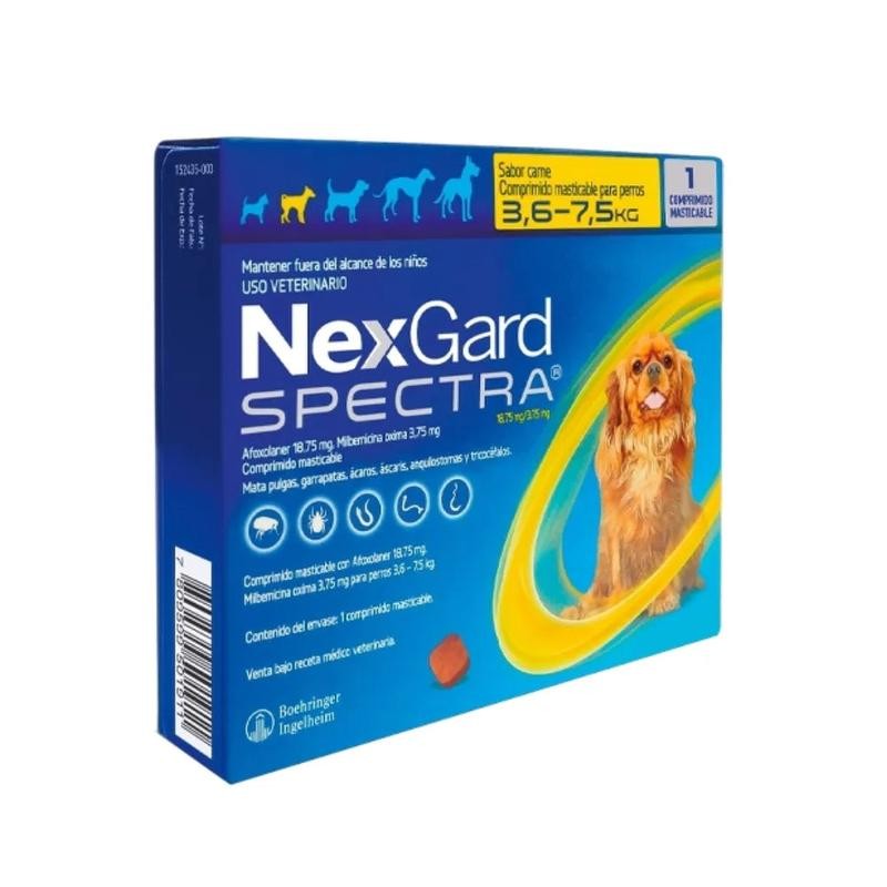 Nexgard Spectra S 3,6 A 7,5Kg