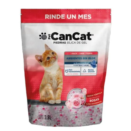Piedras Sanitaria Can Cat Silica Rosas 3.8Kg
