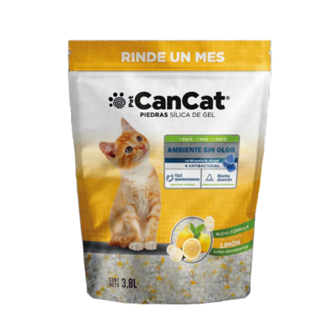 Piedras Sanitaria Can Cat Silica Limón 3.8Kg