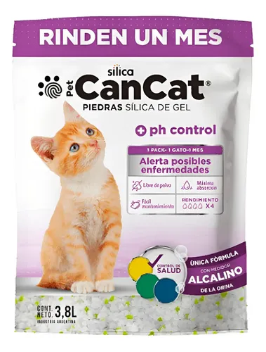 Piedras Sanitaria Can Cat Silica Control PH 3.8Kg