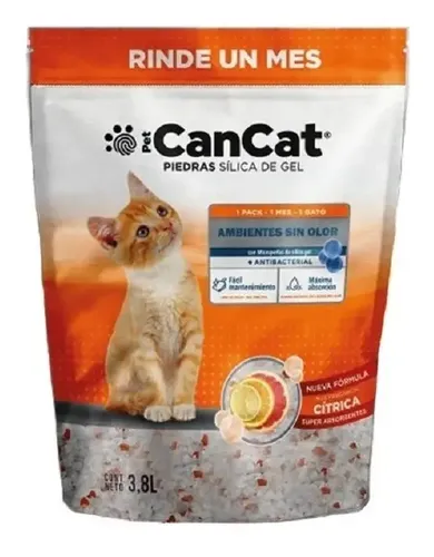 Piedras Sanitaria Can Cat Silica Cítricos 3.8Kg