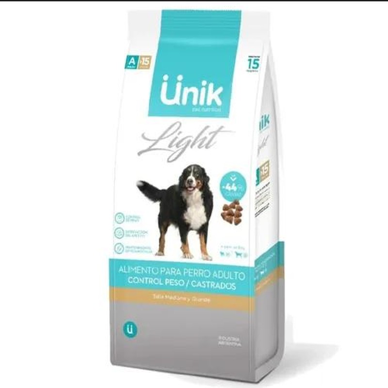 Unik Perro Adulto Talla Med/Gr Control Peso/Castrado X 15Kg+2Kg