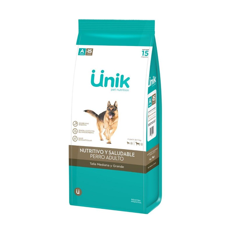 Unik Perro Adulto Talla Mediano/Grande X 15Kg