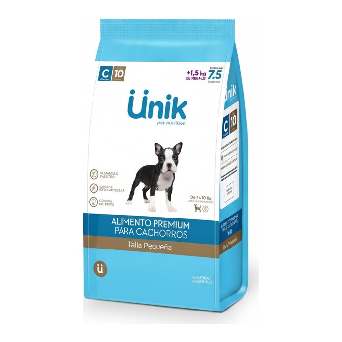 Unik Perro Cachorro Talla Pequeña X 7,5+1,5Kg