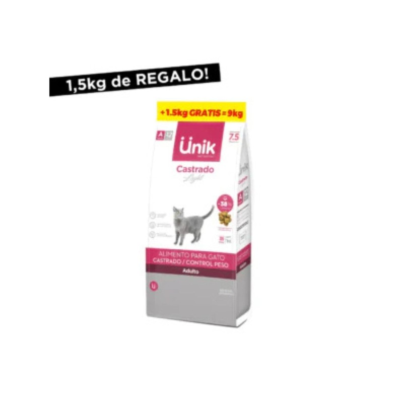 Unik Gato Castrado/Control Peso X 7,5+1,5Kg