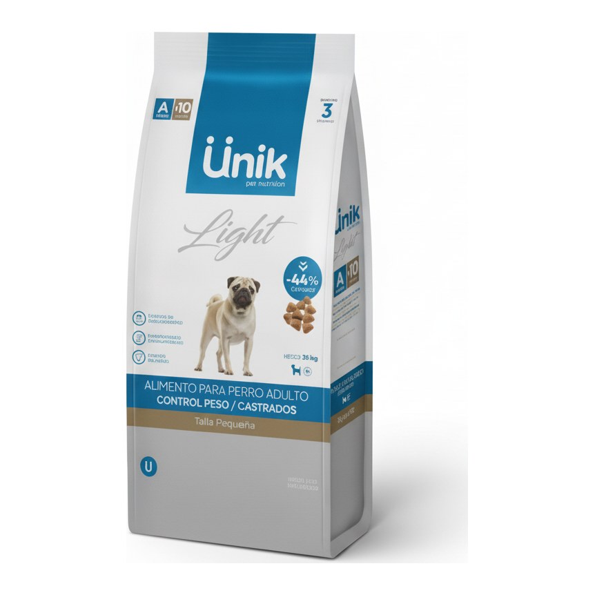 Unik Perro Adulto Talla Pequeña Control Peso/Castrado X 3+1Kg