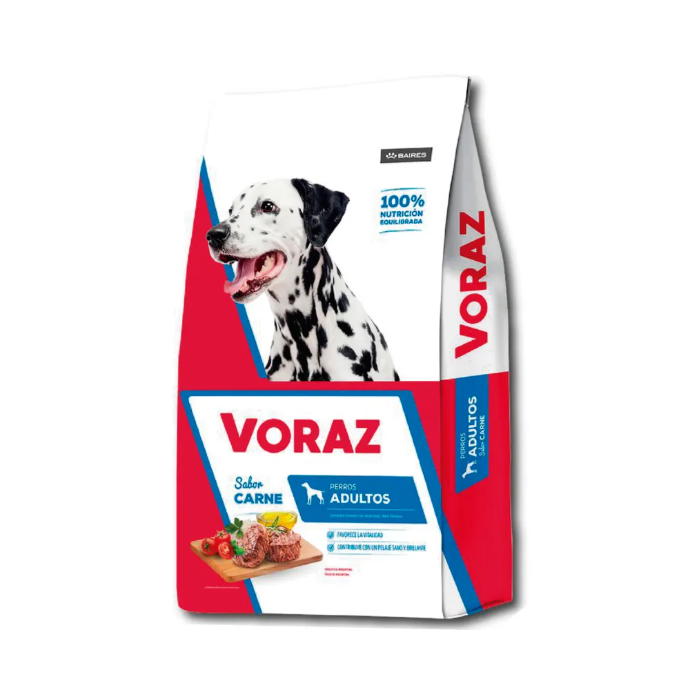 Voraz Adulto Carne X 20+2Kg