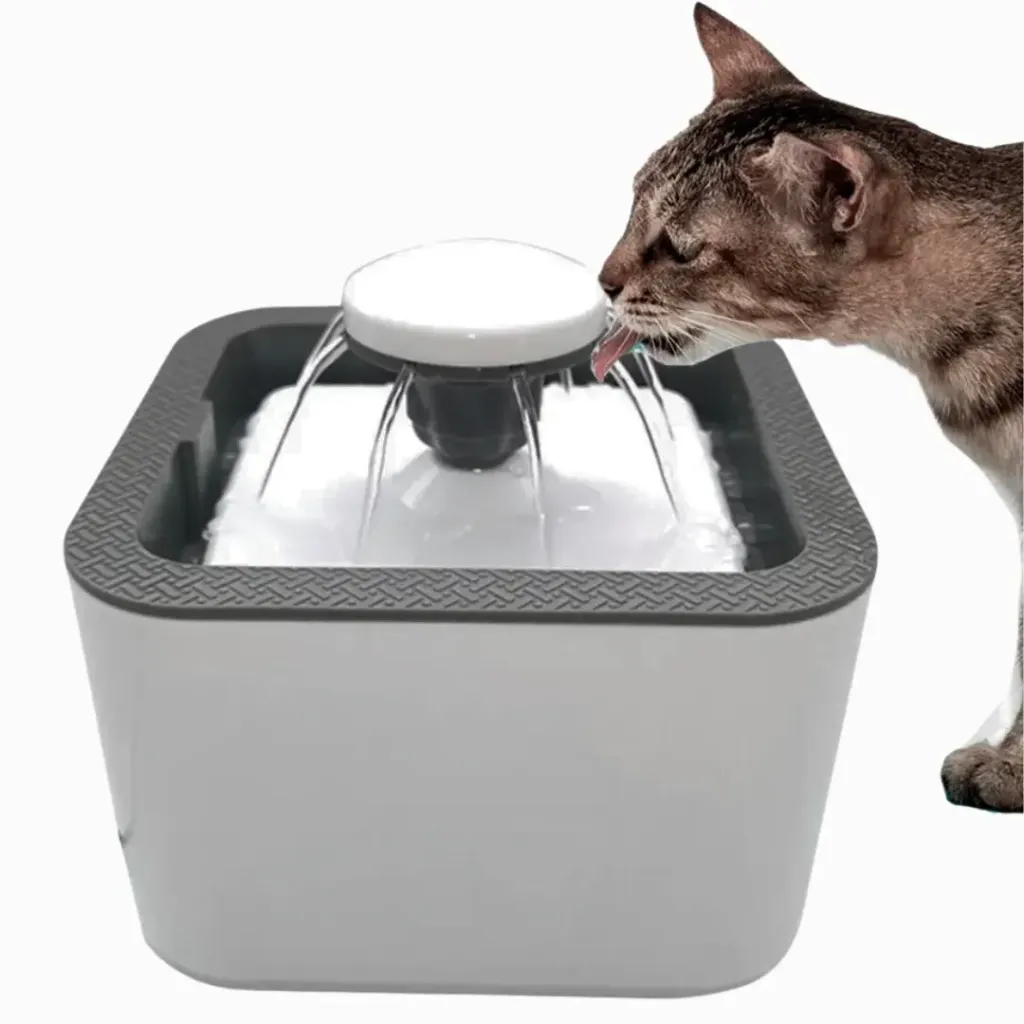 Bebedero Fuente Gato Cuadrada USB