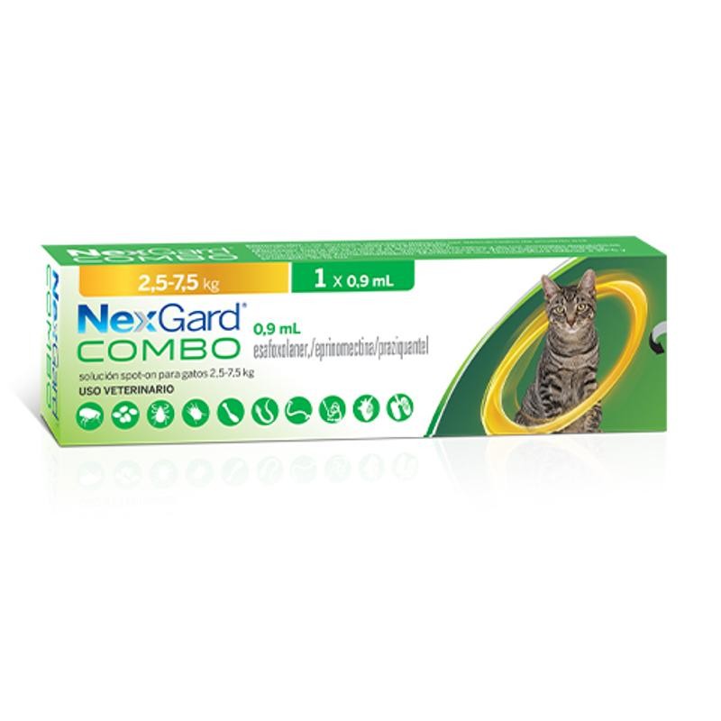 Nexgard Combo L 0,9Ml Gatos 2,5 a 7,5Kg